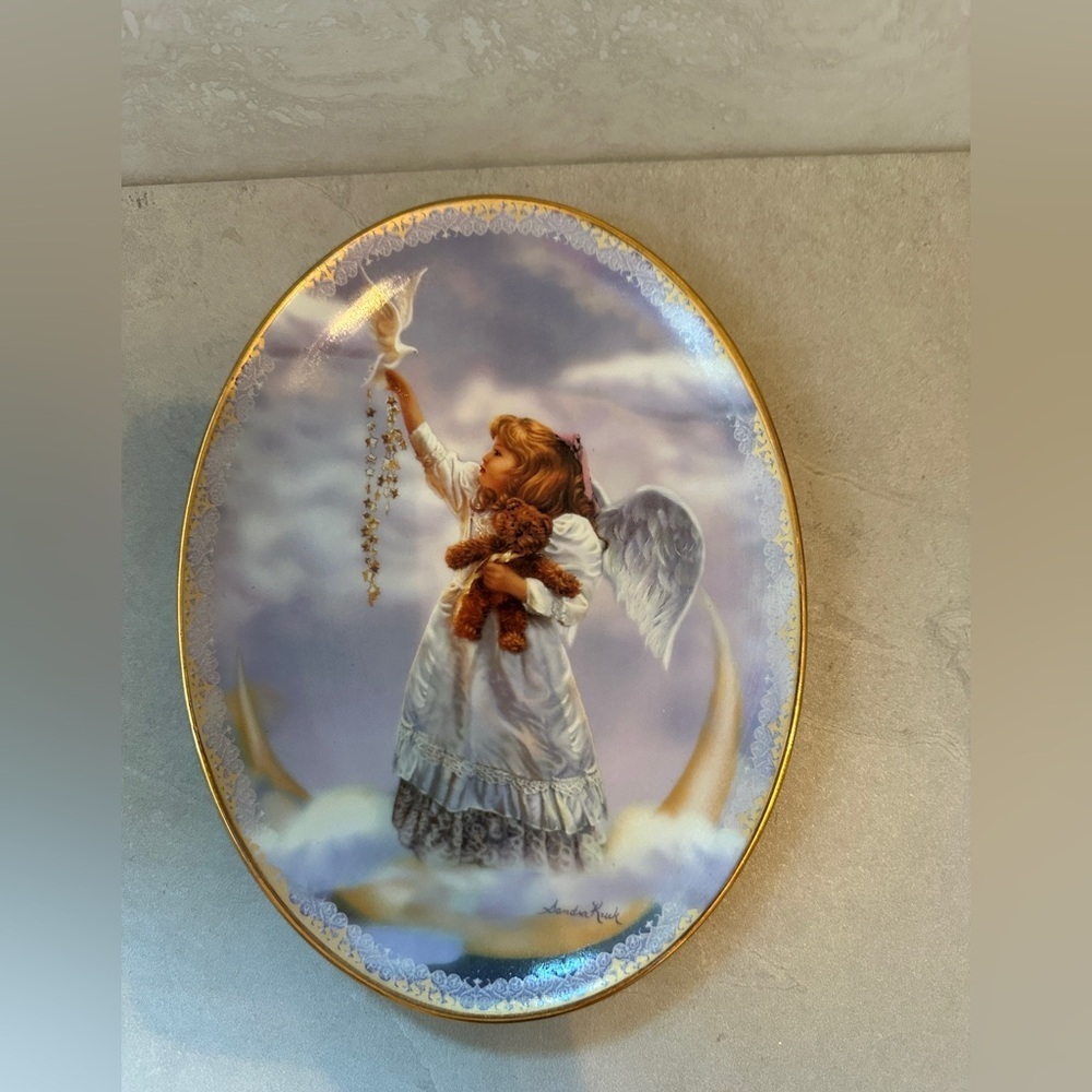 Vtg Bradford Exchange Sandra Kuck's "Heaven's Peaceful Starlight" plate